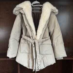 Faux Fur Longline Coat